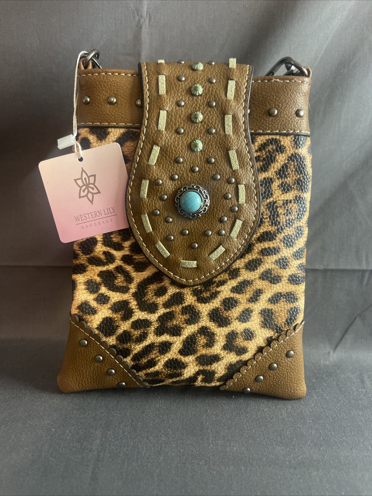 Western Lily Leopard Crossbody Bag – New with Tags
