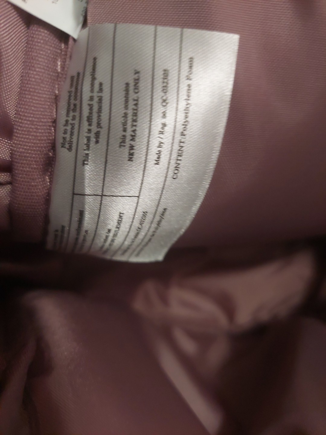 Reebok Smalk Mauve Pink Purple Zipper Close Backpack About 12x9x4