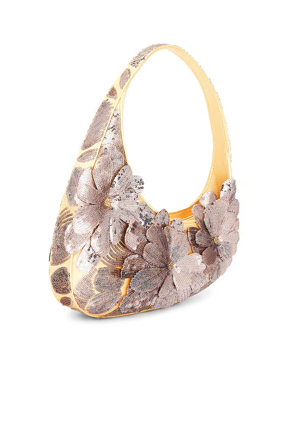 New JW PEI Harlee Sequin Shoulder Bag Pink 28 cm W x 24 cm H x 5 cm D