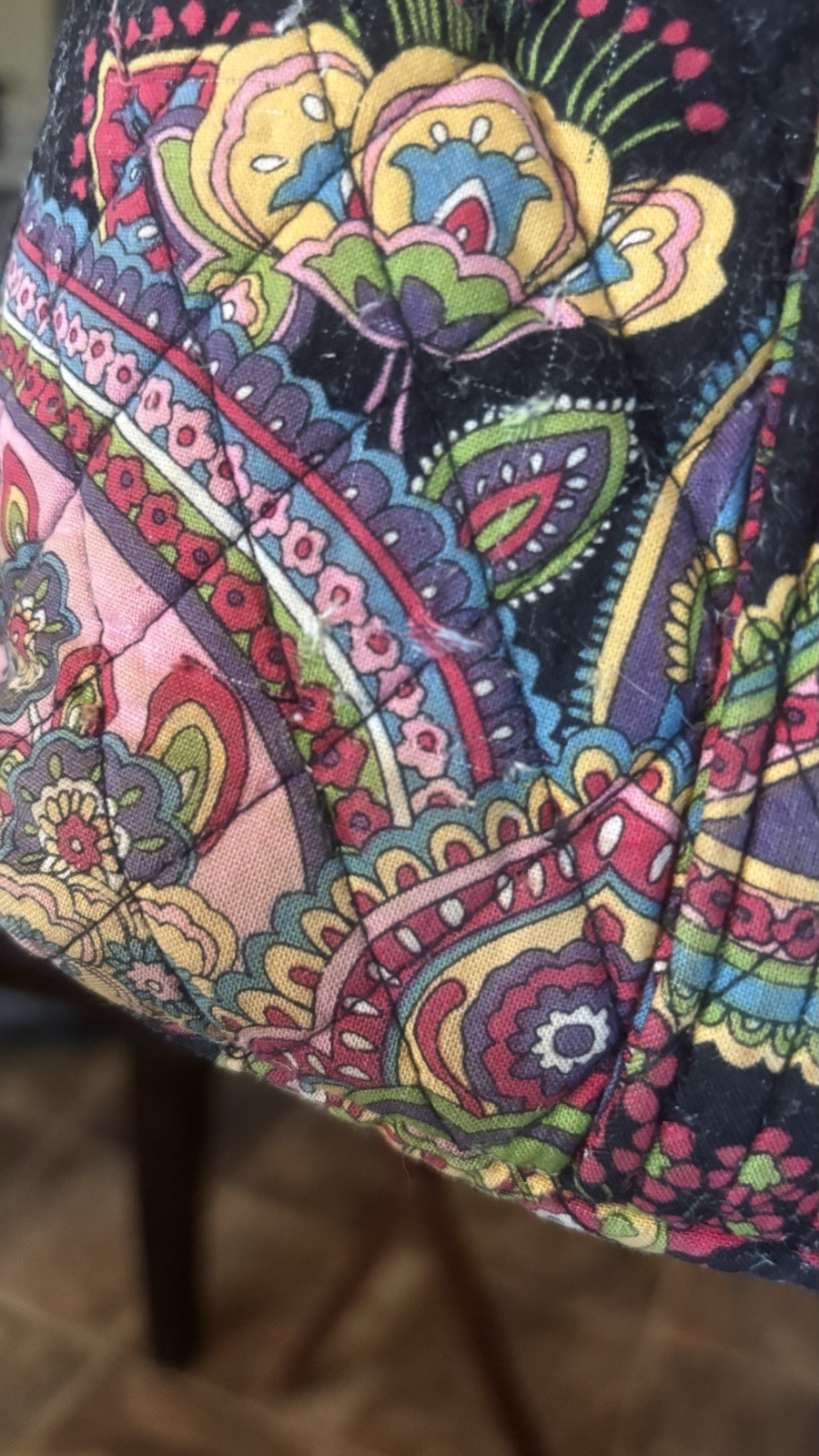 Vera Bradley Women’s Multicolor Paisley Floral Tote Zip Top Inner Pockets