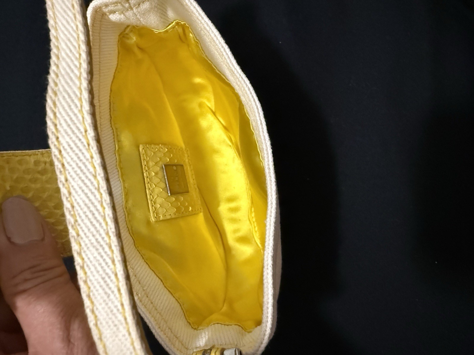 Authentic FEND Vintage Mini Croissant Tan/Yellow
