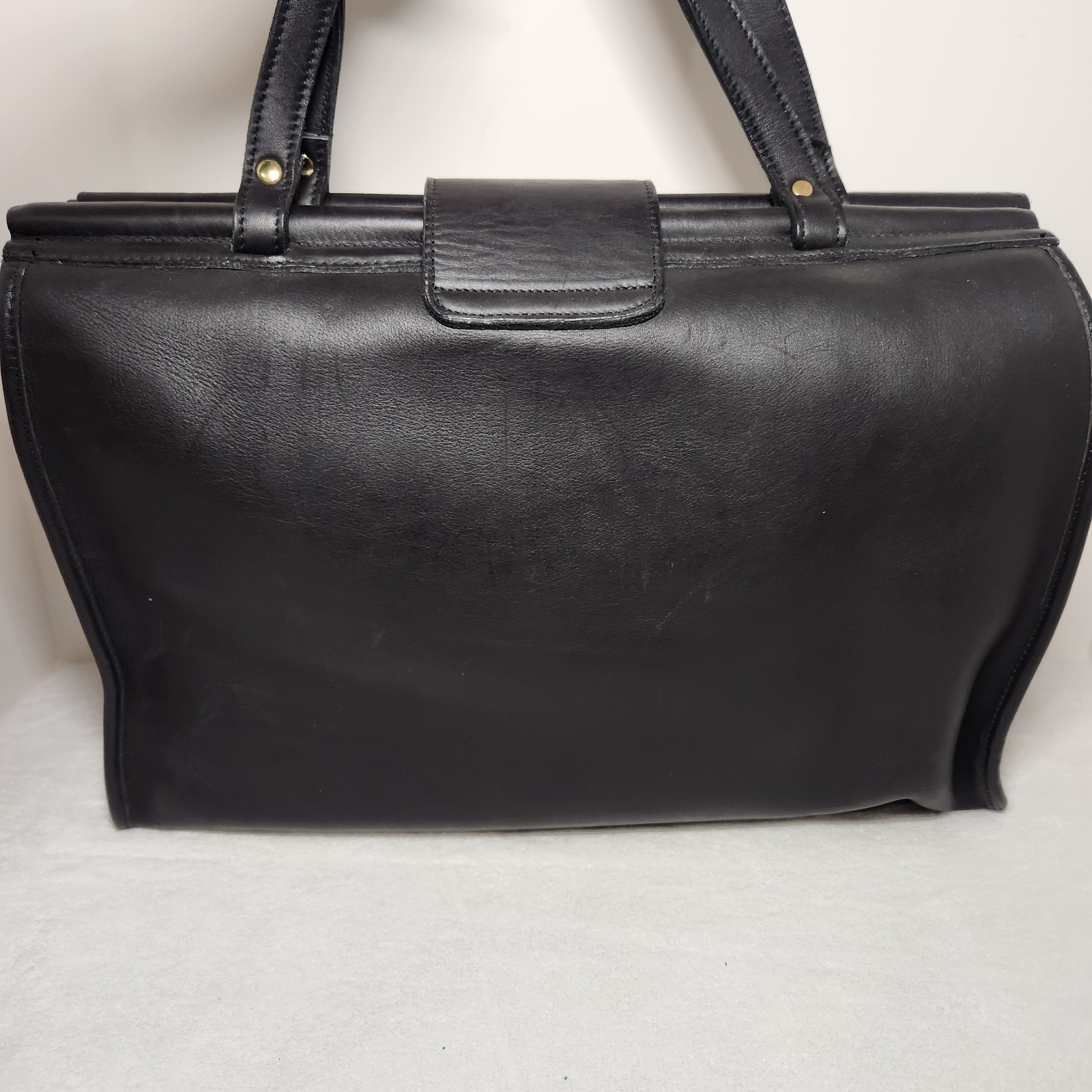 M London Leather Tote Bag Black Medium Neutral Travel Minimalist