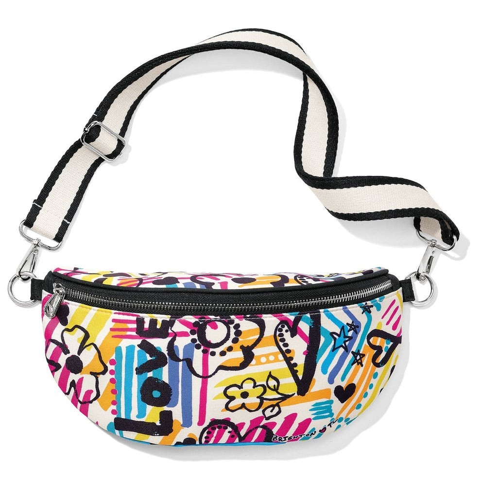 Brighton Graffiti Love Cross Body Belt Bag NWTag $78 in Original Packaging