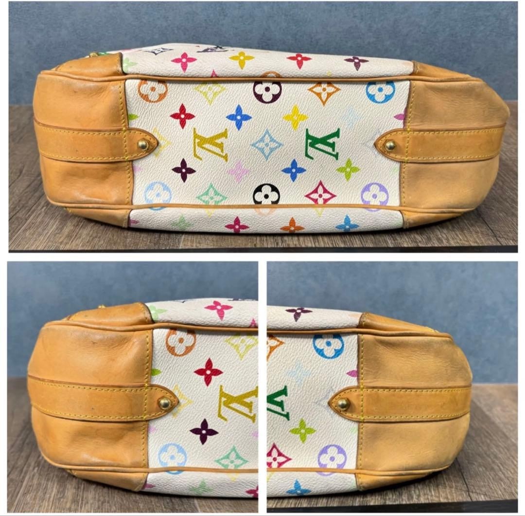 LOUIS VUITTON Greta Monogram Multicolore White Shoulder Bag good condition used