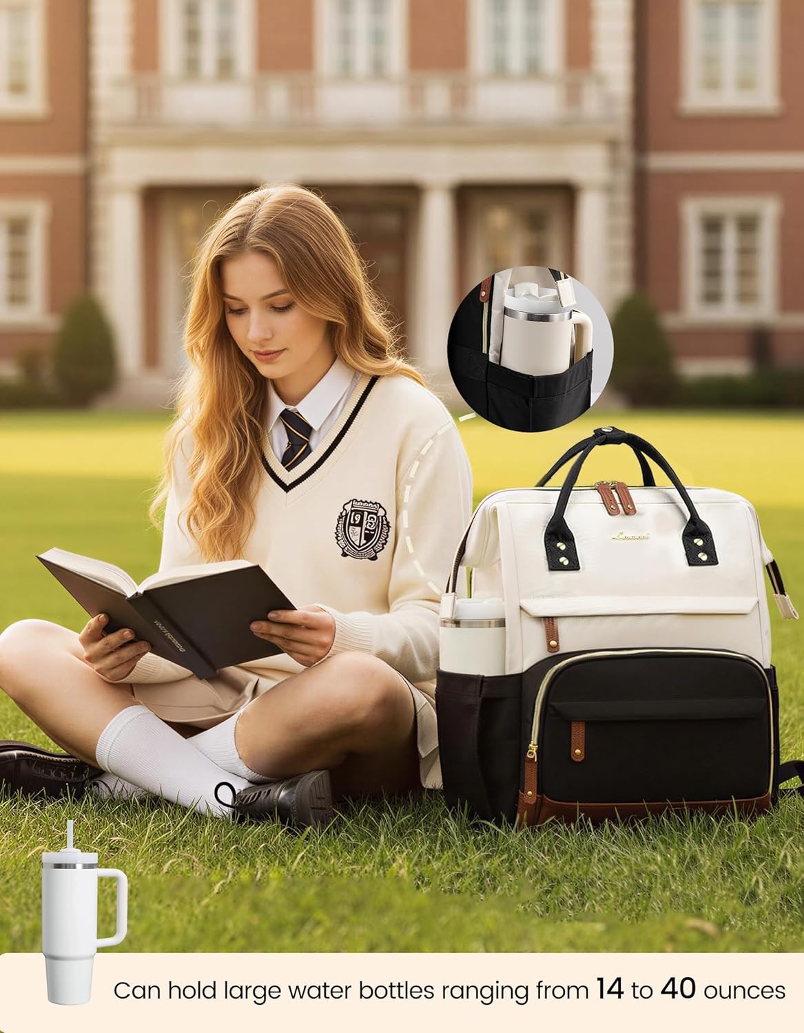 Laptop Backpack for Women, 18 Inch Work Business Backpacks Purse With Large Capa