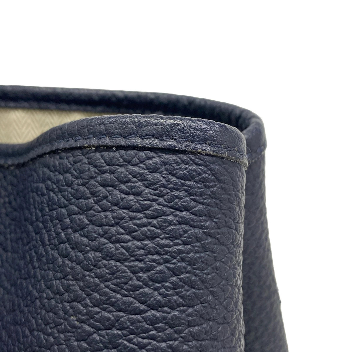 HERMES Garden Party PM – Blue Nuit Vache Country D Tote Bag