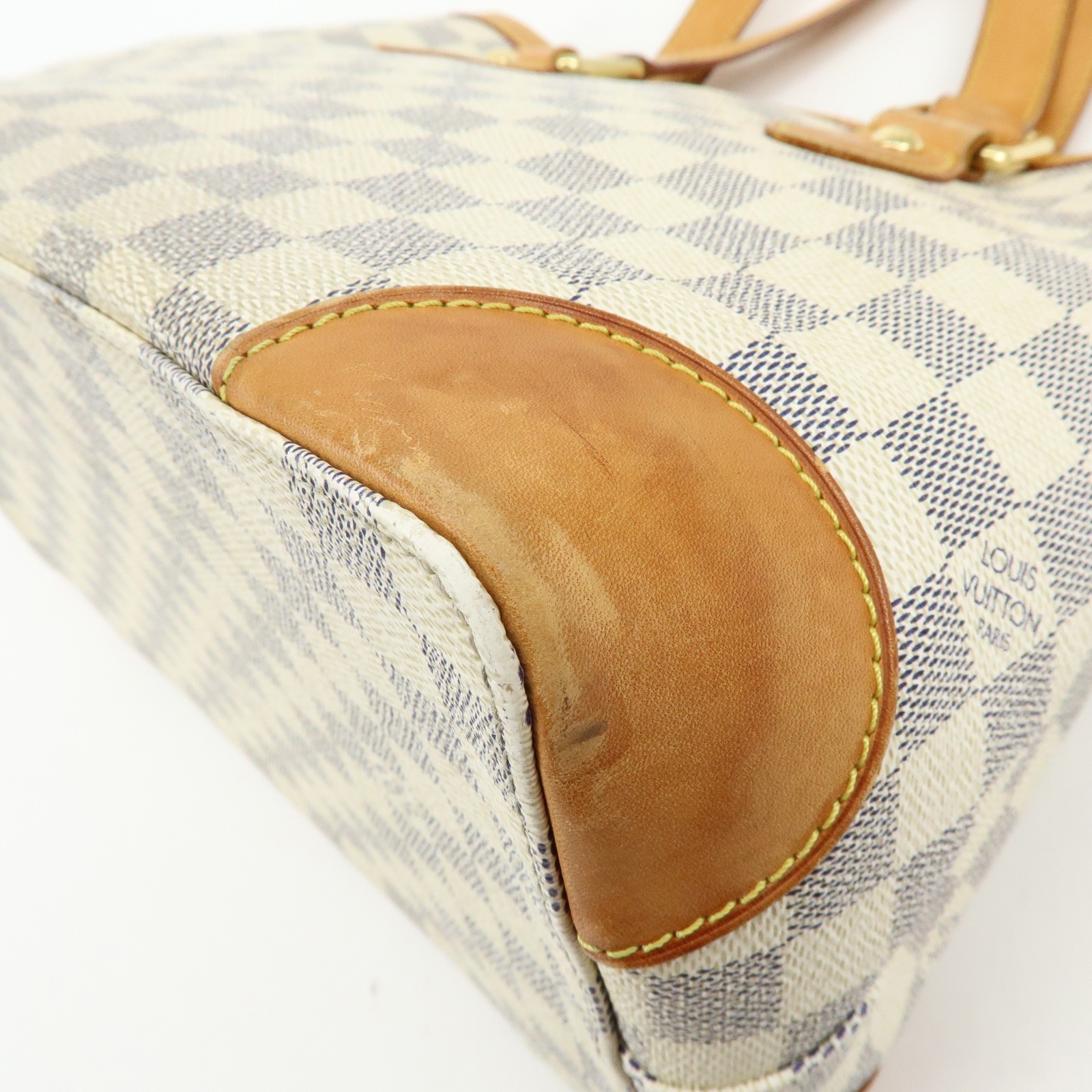Louis Vuitton Damier Azur Hampstead PM Hand Bag Ivory N51207 Authentic Used F/S