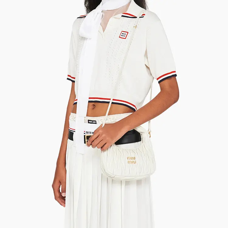 MIU MIU Wande Series Armpit Bag Shoulder Bag Handbag Women’s 7.8×2.3×6.6 in