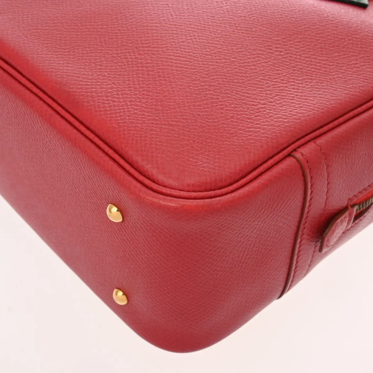 Hermes Plume 20 682843 Handbag Courchevel Leather Rouge Vif #WB1016