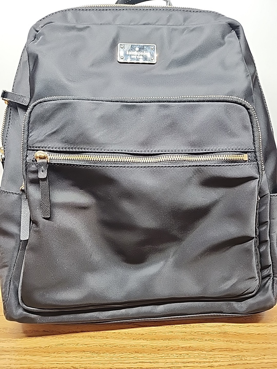Kate Spade Black Nylon Hilo Blake Avenue Gold Hardware Large Backpack