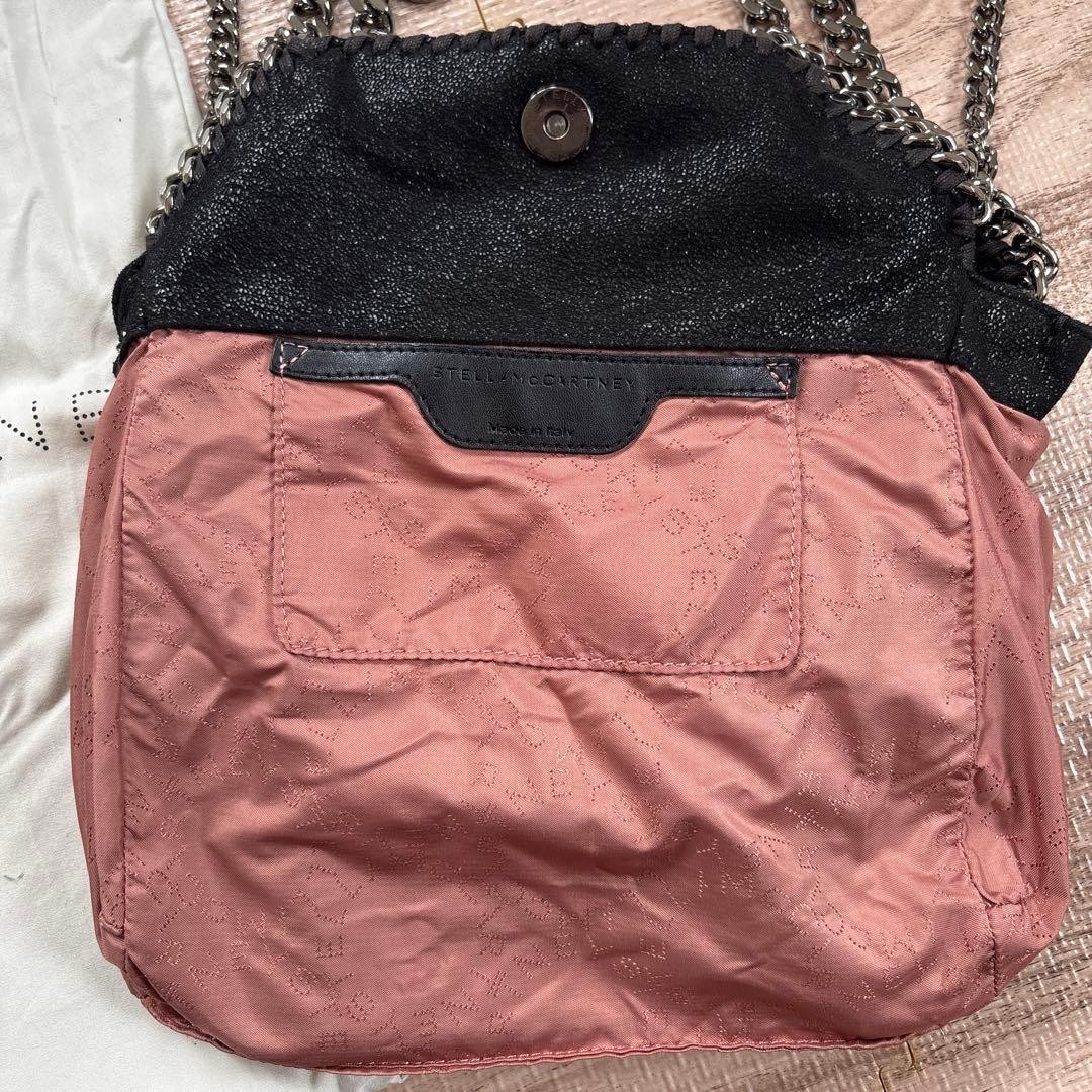 Stella McCartney Falabella Mini Tote Bag Chain Shoulder Vegan Leather Black
