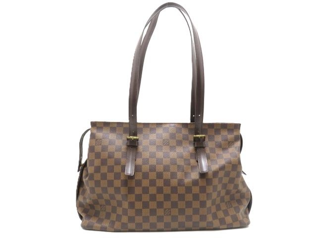 Louis Vuitton Chelsea Damier Bag N51119 Tote PVC Brown Women’s #DB597