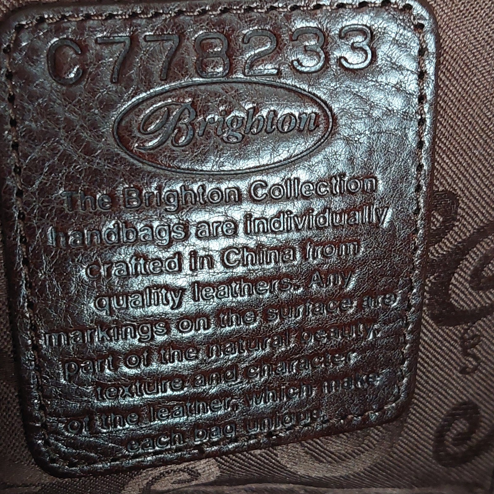 Brighton Brown Heart Logo Tote Bag Braided Handles Charm Leather Trim Large