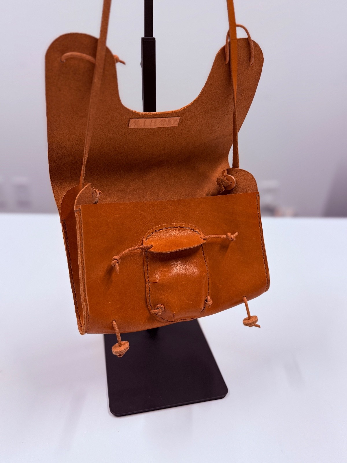 Leather hand stiched womens purse