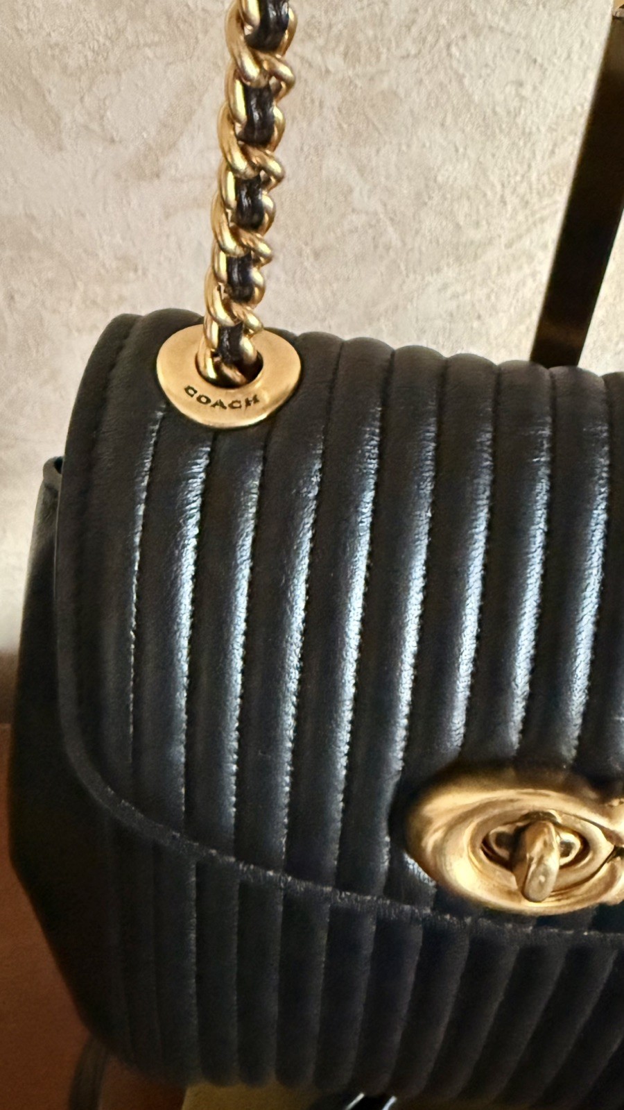 Coach Parker Convertible Quilted Leather Backpack 16 in Black