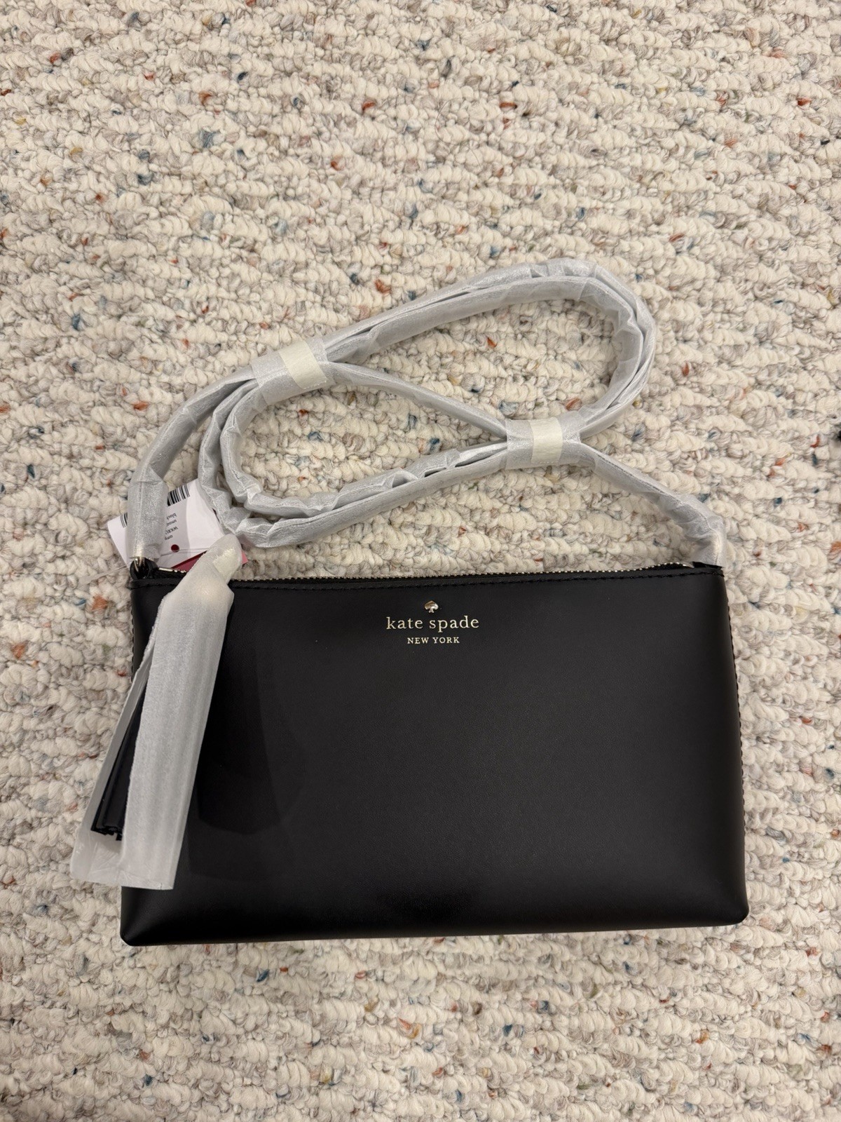 Brand New Kate Spade “Amy” Crossbody Bag In Black Smooth Leather *New With Tags*