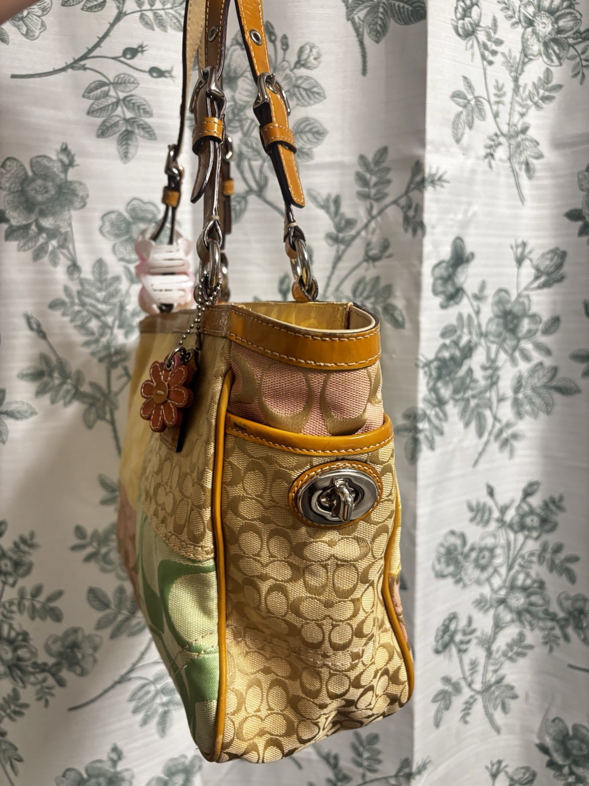 Coach Y2k Pastel Patchwork Tote Bag Spring Collection Rare