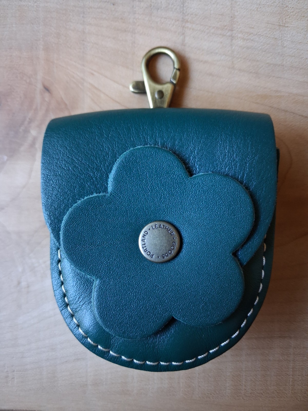 Portland Leather Goods Peacock Petunia Pouch Flower Earbud AirPod Case Unicorn