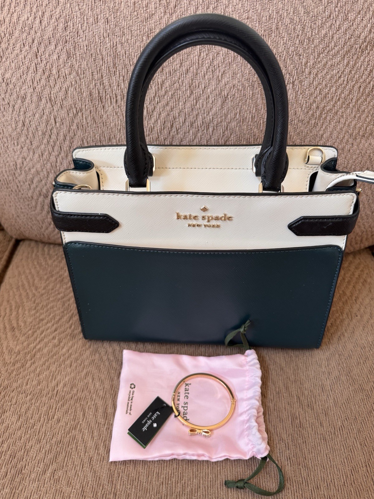 Kate spade Staci Medium Handbag With Free New With Tag, Ready Set Bow Bangle