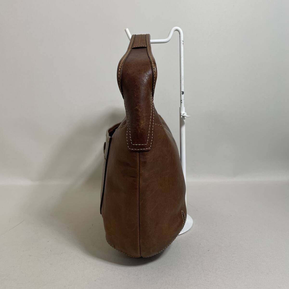 COACH Brown Leather Shoulder Bag Vintage Women’s Handbag 86B206 31cm 20cm 9cm