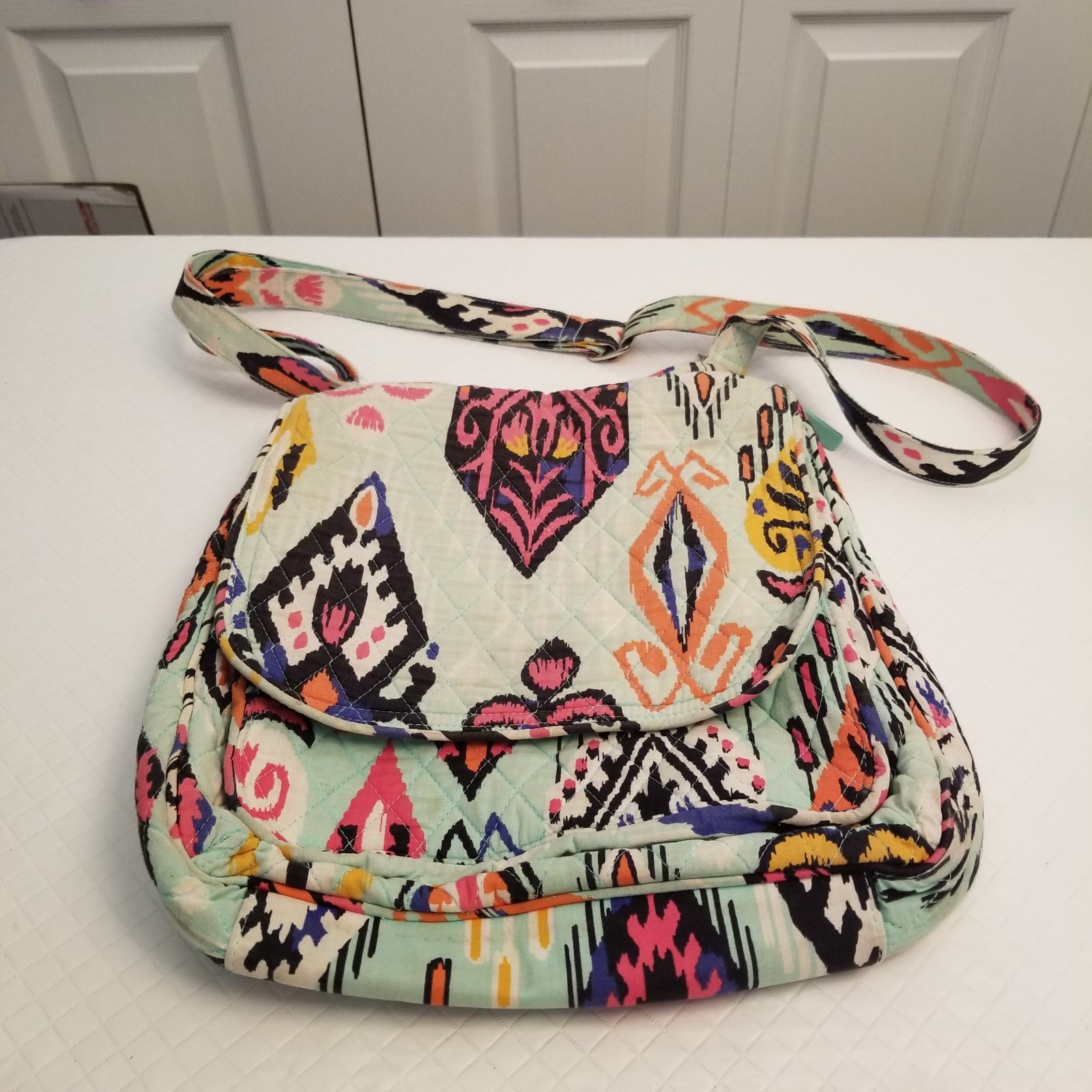 ​Vera Bradley, Lg Shoulder Bag, in Pueblo Adjustable Strap 10.5 X 11.5 X 2.5