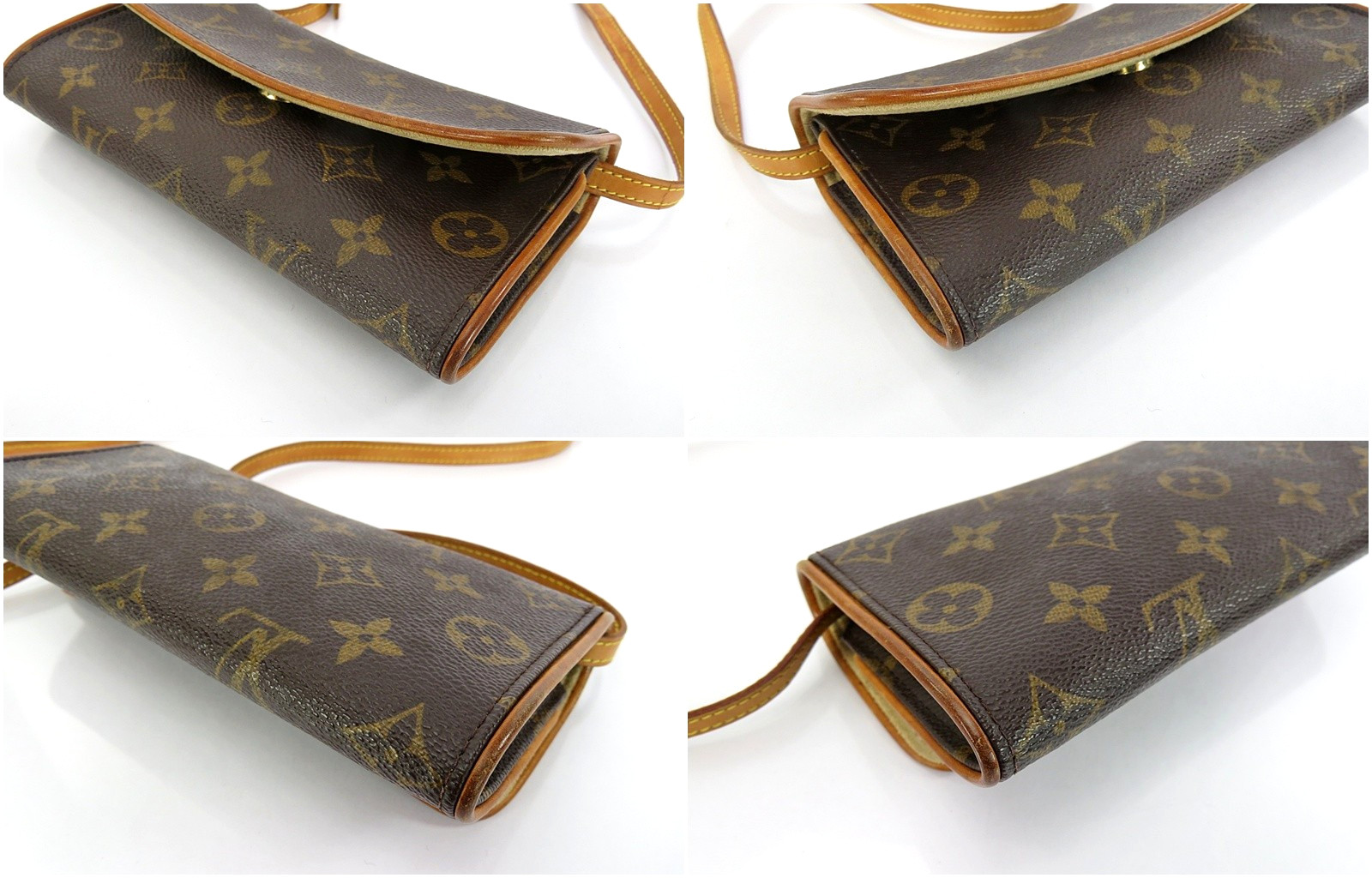 Authentic LOUIS VUITTON Twin PM Monogram Pochette Clutch Shoulder Bag #64551