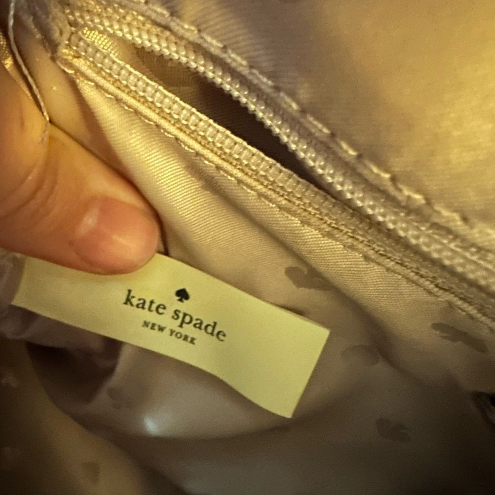 Kate Spade Silver Shoulder Bag with Dome Shape