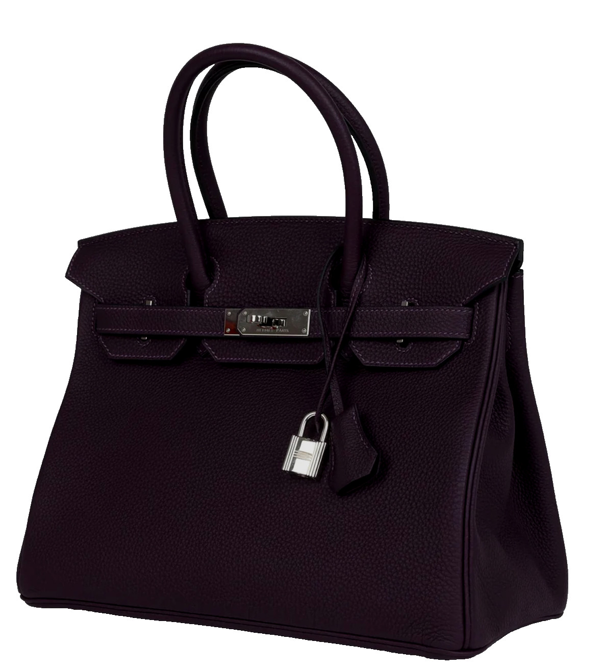 2005 Authentic Hermès Birkin 30 Raisin Togo Palladium Hardware