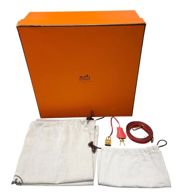 HERMES Kelly 28 Pink Togo Leather Handbag #OKB544