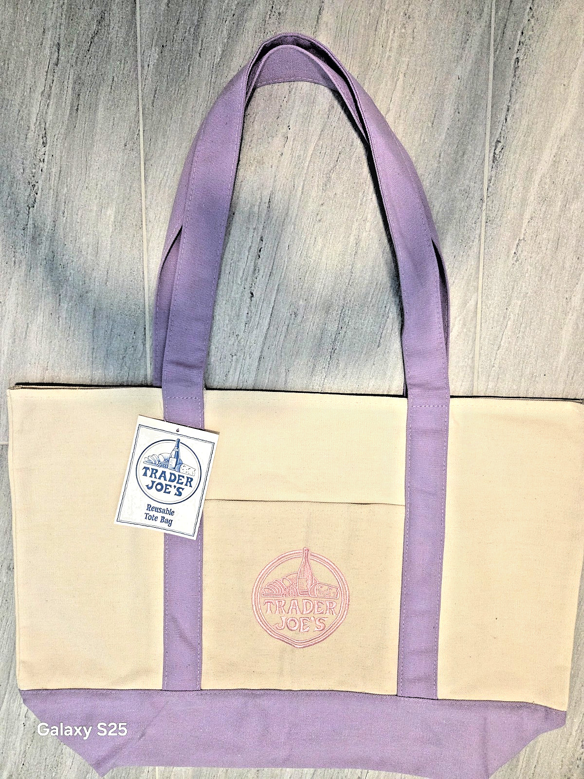 Trader Joe’s Large & Mini Lavender Tote Bag Set