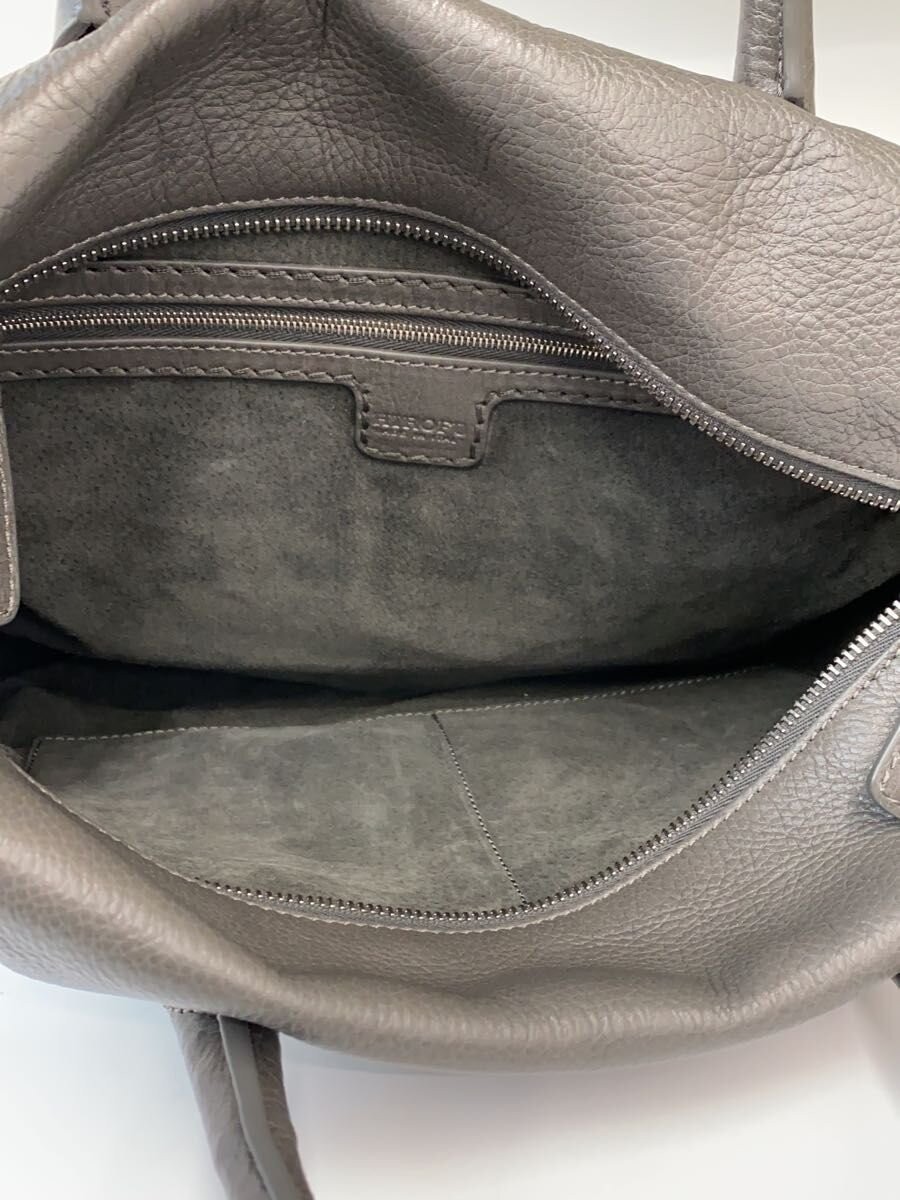 HIROFU 2WAY Handbag Leather GRY