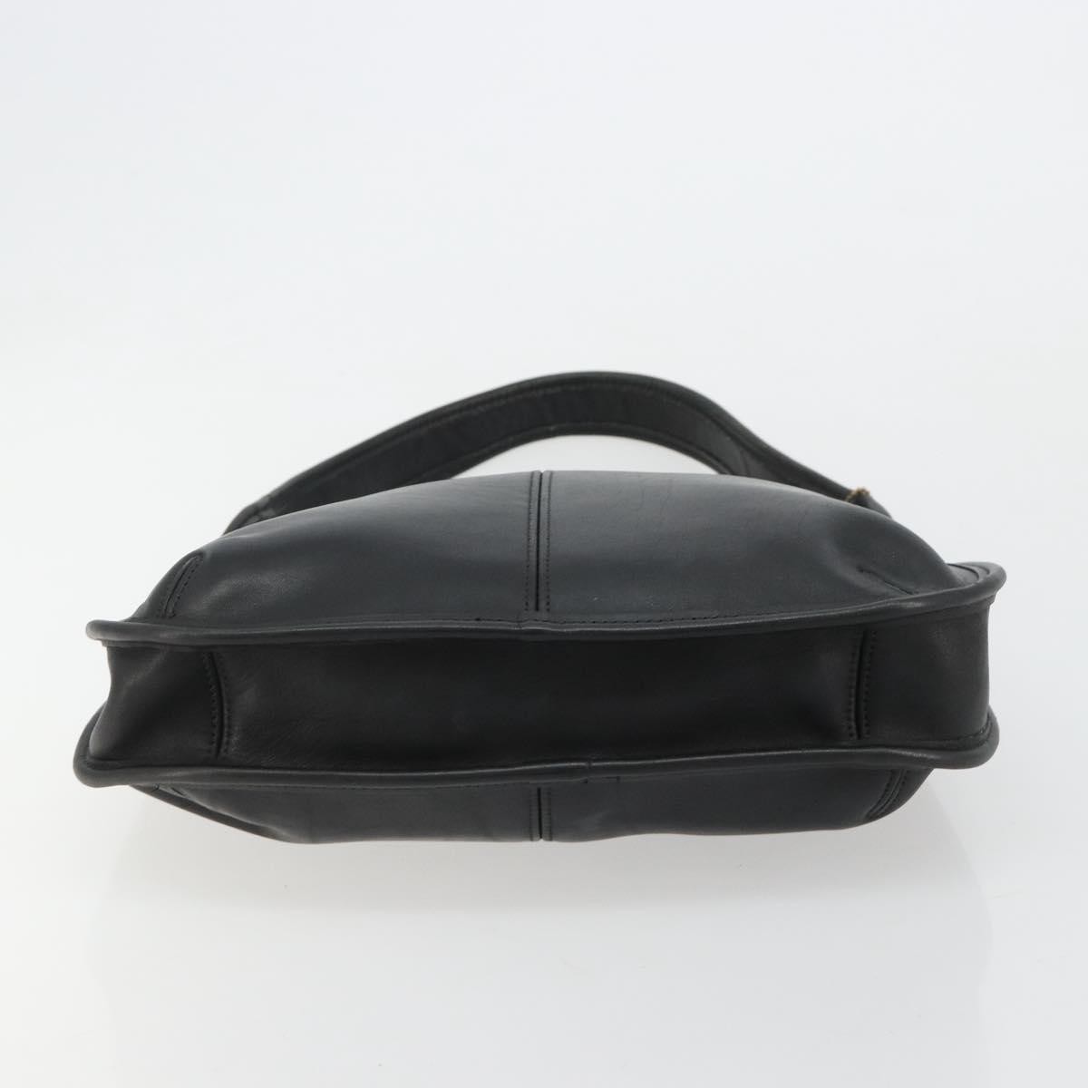 Coach Ergo Shoulder Bag Leather Black Gold Auth 183219A