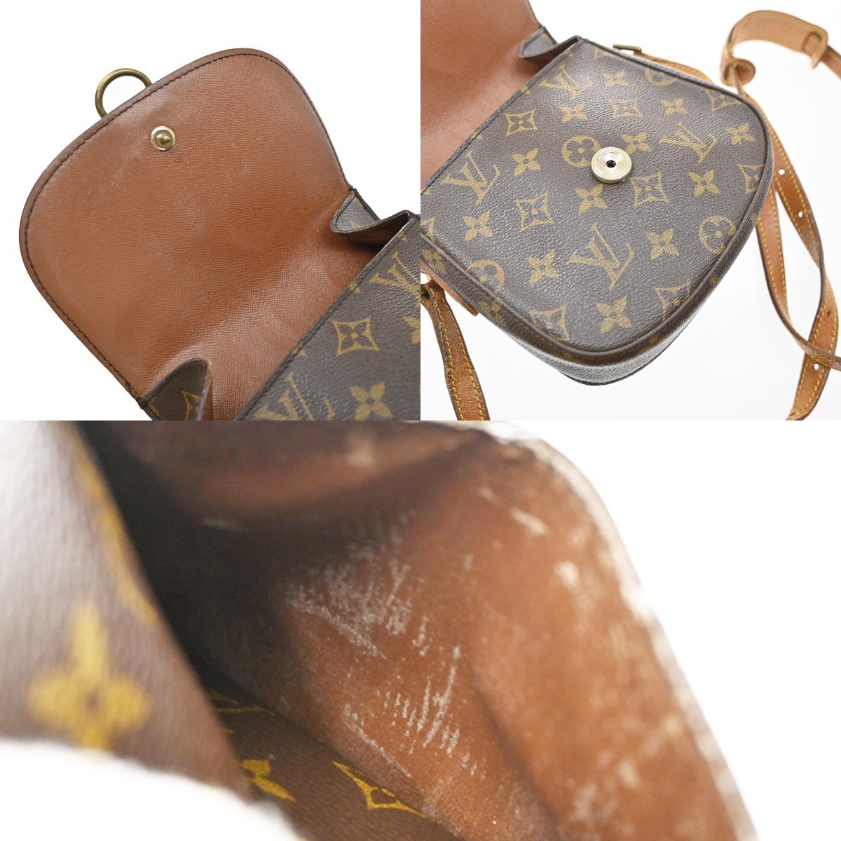 LOUIS VUITTON Mini Saint Cloud Shoulder Bag Monogram Leather BN M51244 37SA258