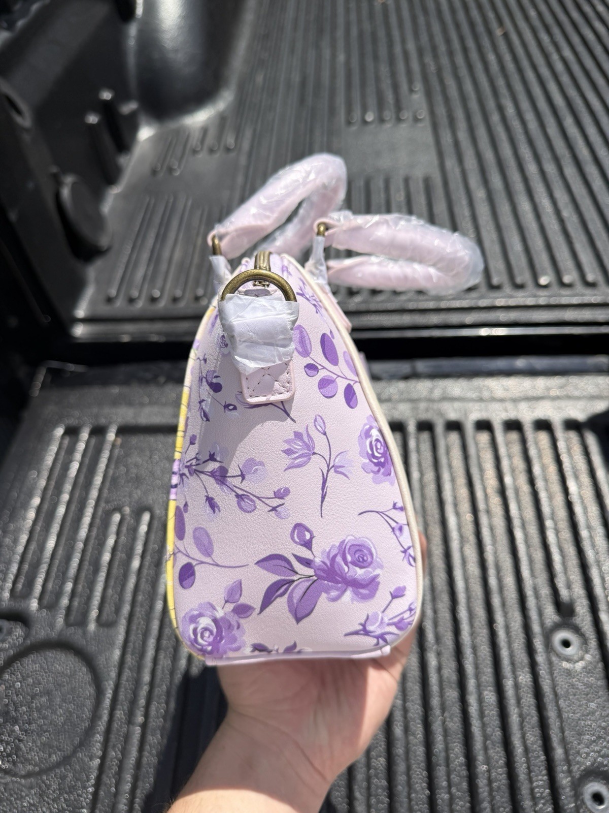 Loungefly Disney Tangled Satchel Rapunzel Pascal Floral Mini Handbag Purse Bag