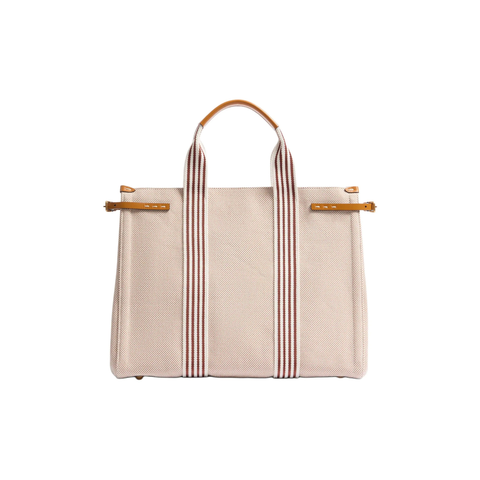 Valentino GARAVANI Gold Hardware Canvas Handbag for Women Beige 16.1*7.9*12.9 in