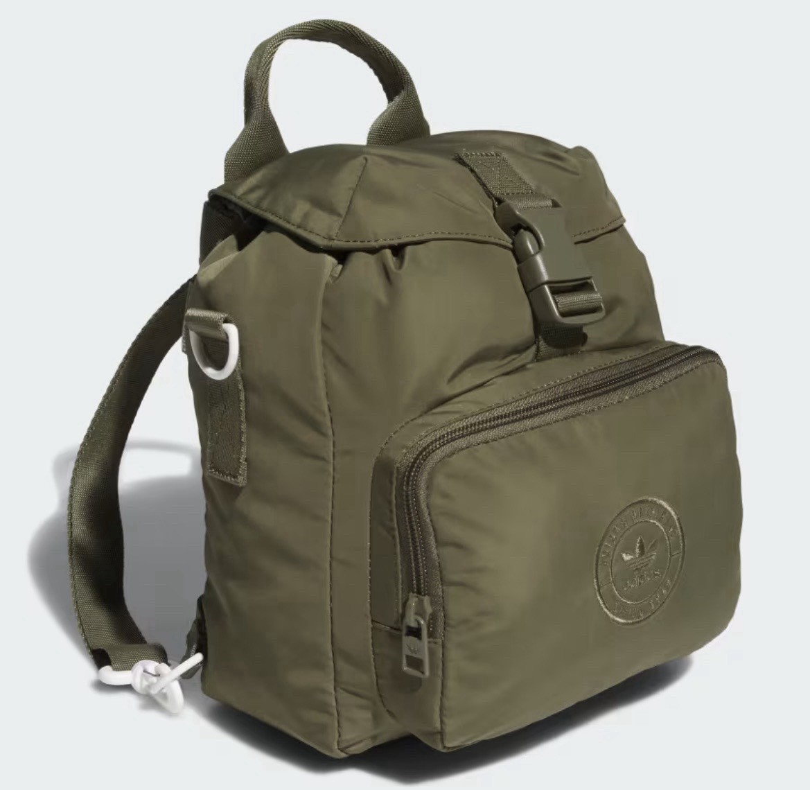 Adidas Olive Green Micro 3.0 Recycled Plastic Back Pack Shoulder Bag Purse
