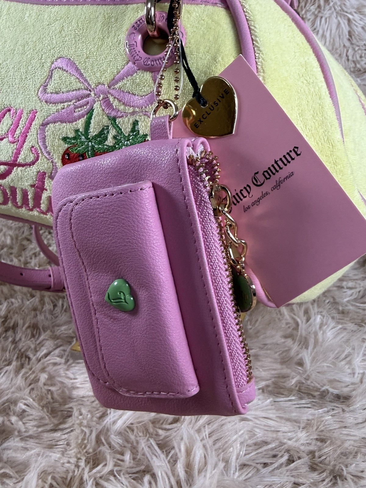 Juicy Couture Retro Strawberry Satchel Bowler Y2K Rare Australia Exclusive.