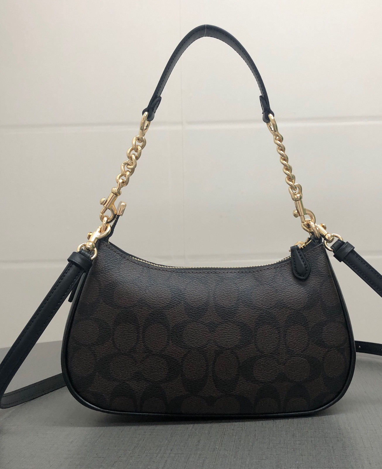 COACH Teri Shoulder Bag CA548 in Signature Canvas Brown New