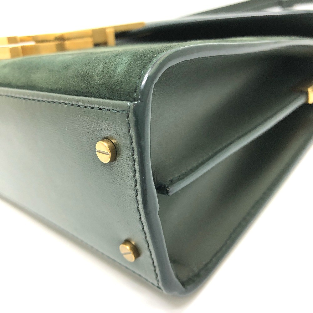 SAINT LAURENT PARIS 602716 Cassandra Mini Top Handle Bag 2WAY Crossbody Hand Bag