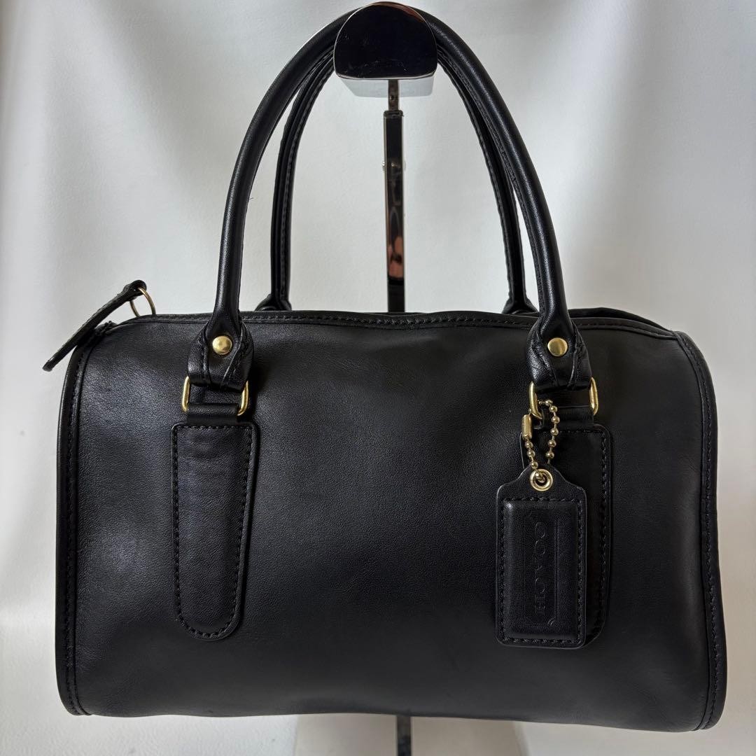 Old Coach Vintage COACH 17995 Mini Boston Leather Black from Japan