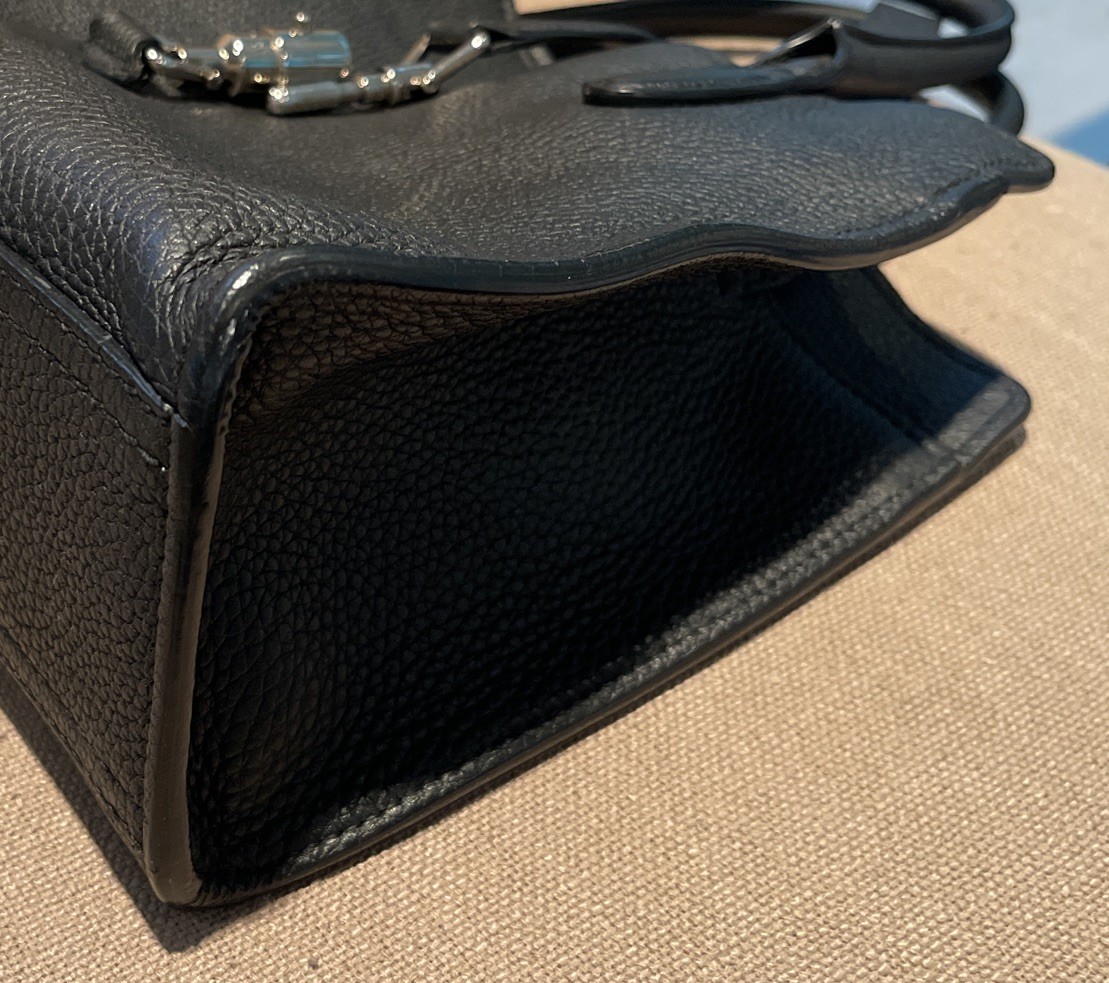 Gucci Soft Calfskin Jackie Piston Lock Top Handle Crossbody Bag Black Calfskin