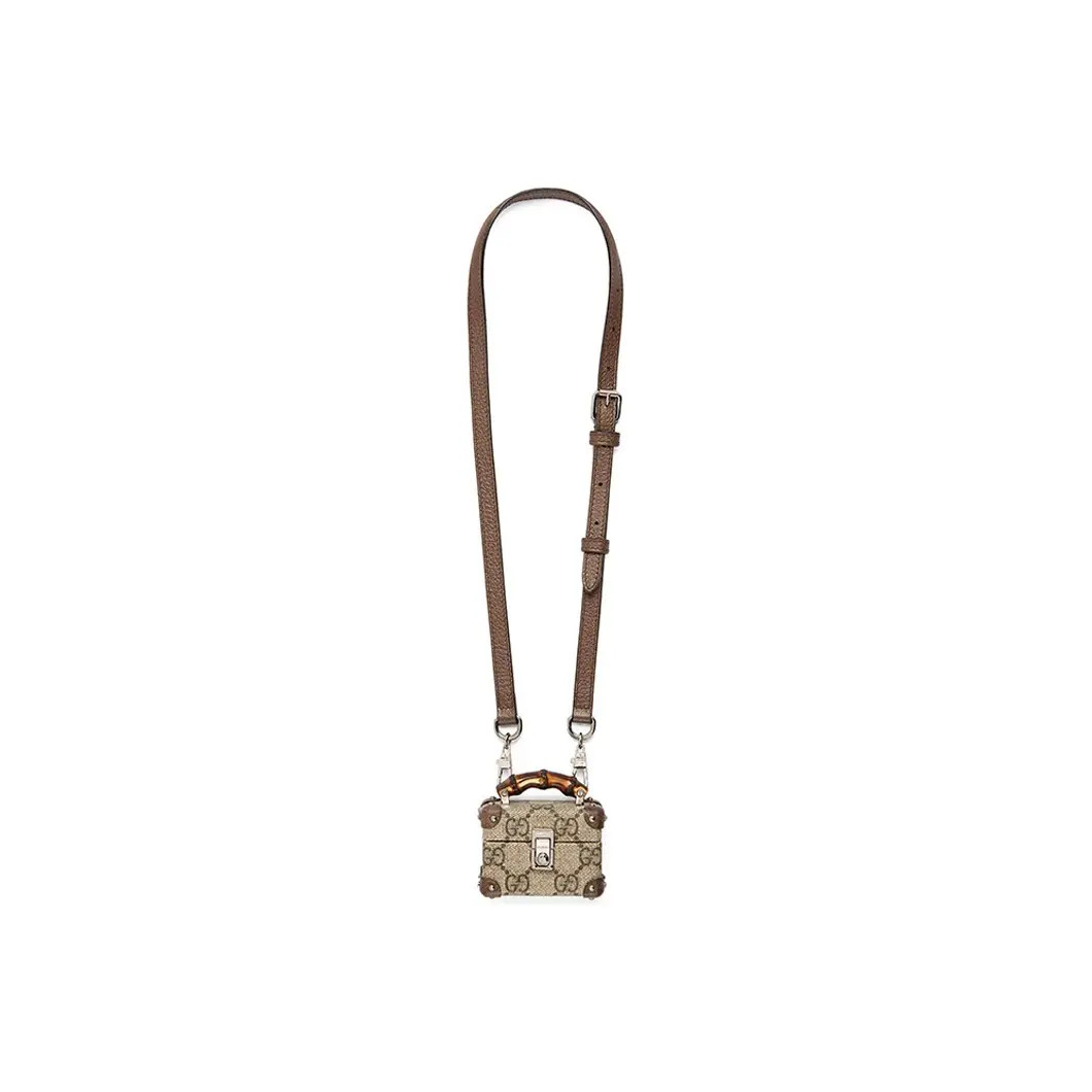 Gucci Vintage Flower Logo Crossbody Bag Headphone Bag Unisex 3×1.3×2.3 in