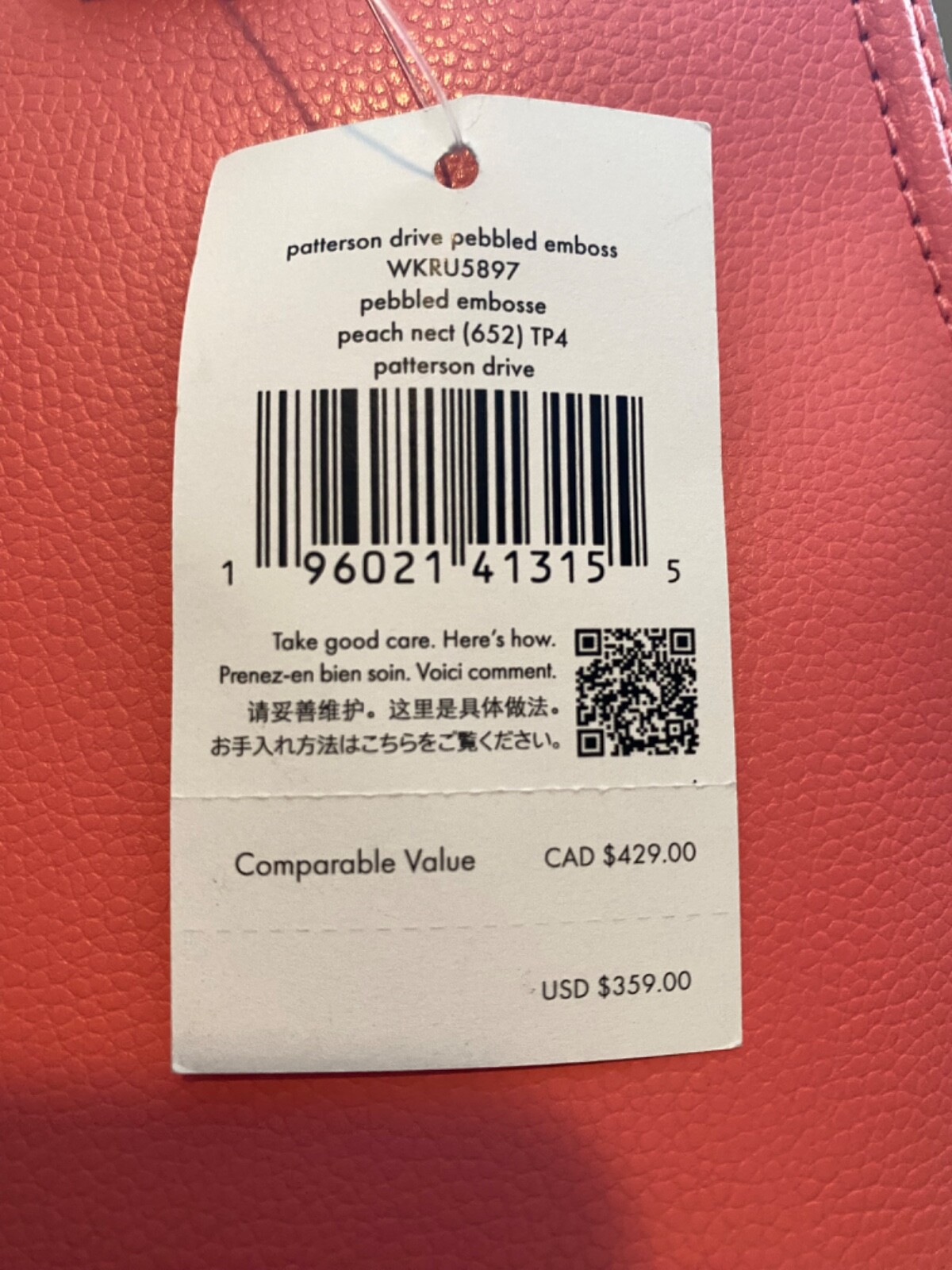 Kate Spade New York Patterson Dr. pebbled emboss Dome Purse for Women Peach nect