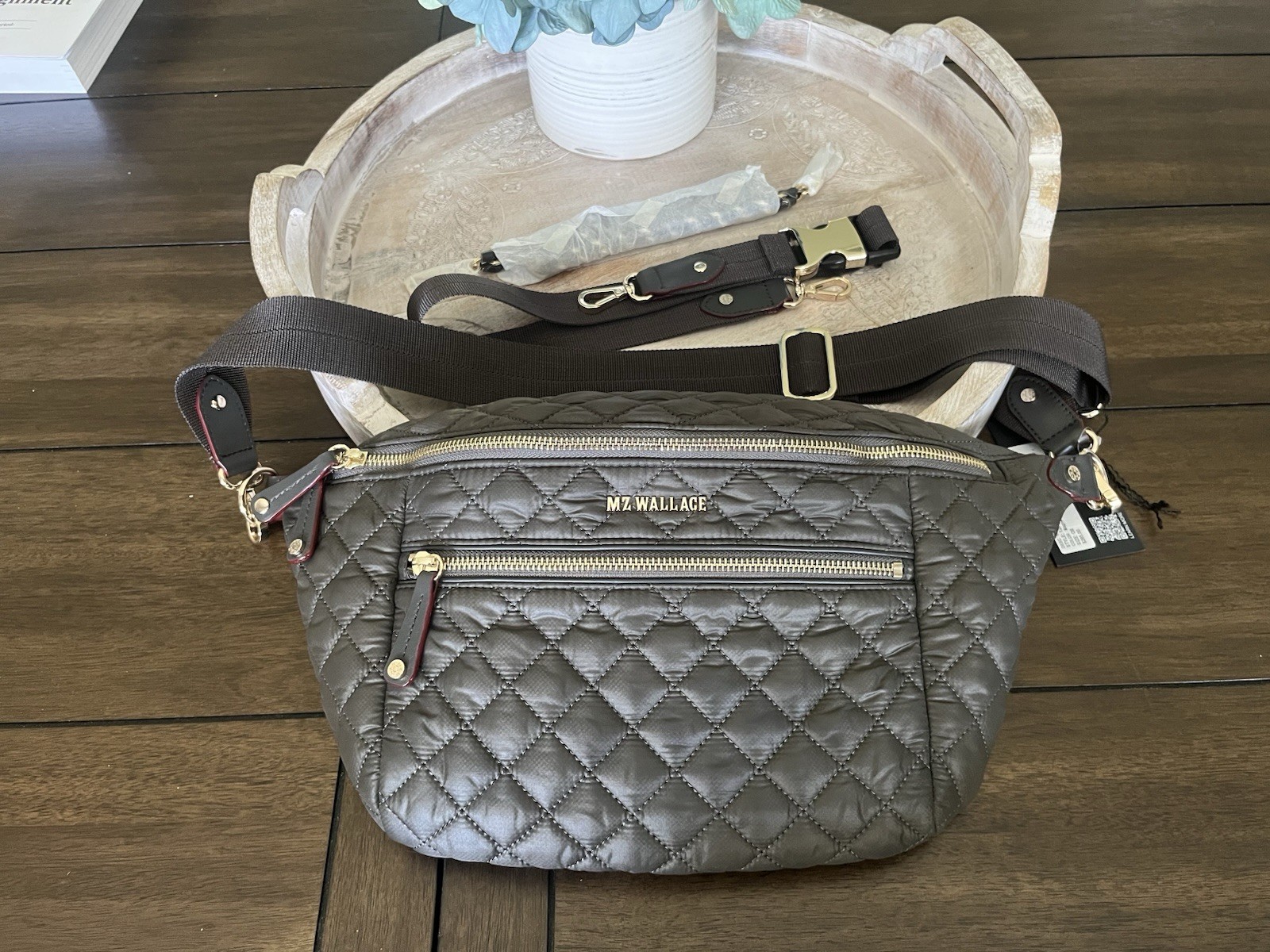 MZ Wallace Large Crossbody Sling Bag Magnet, Zip Closure, 3 Detachable Straps
