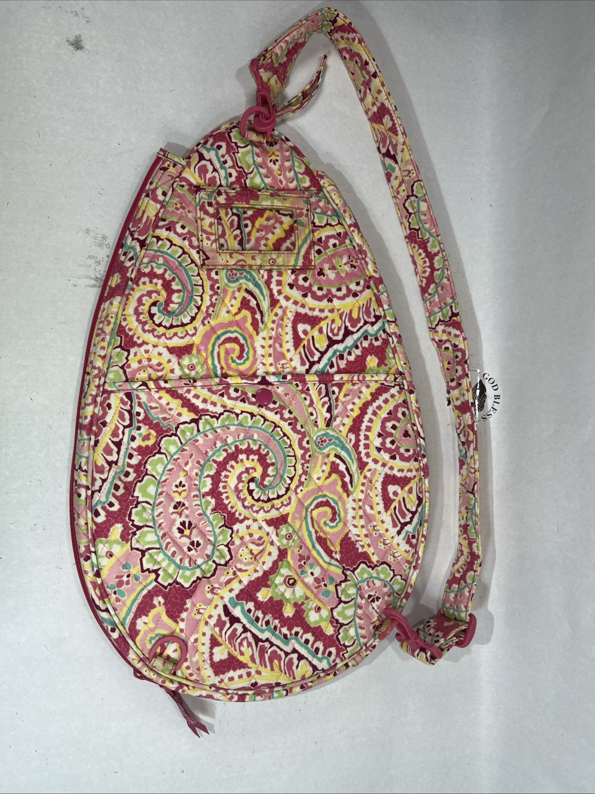 Vera Bradley Capri Melon Tennis Bag with Adjustable Strap