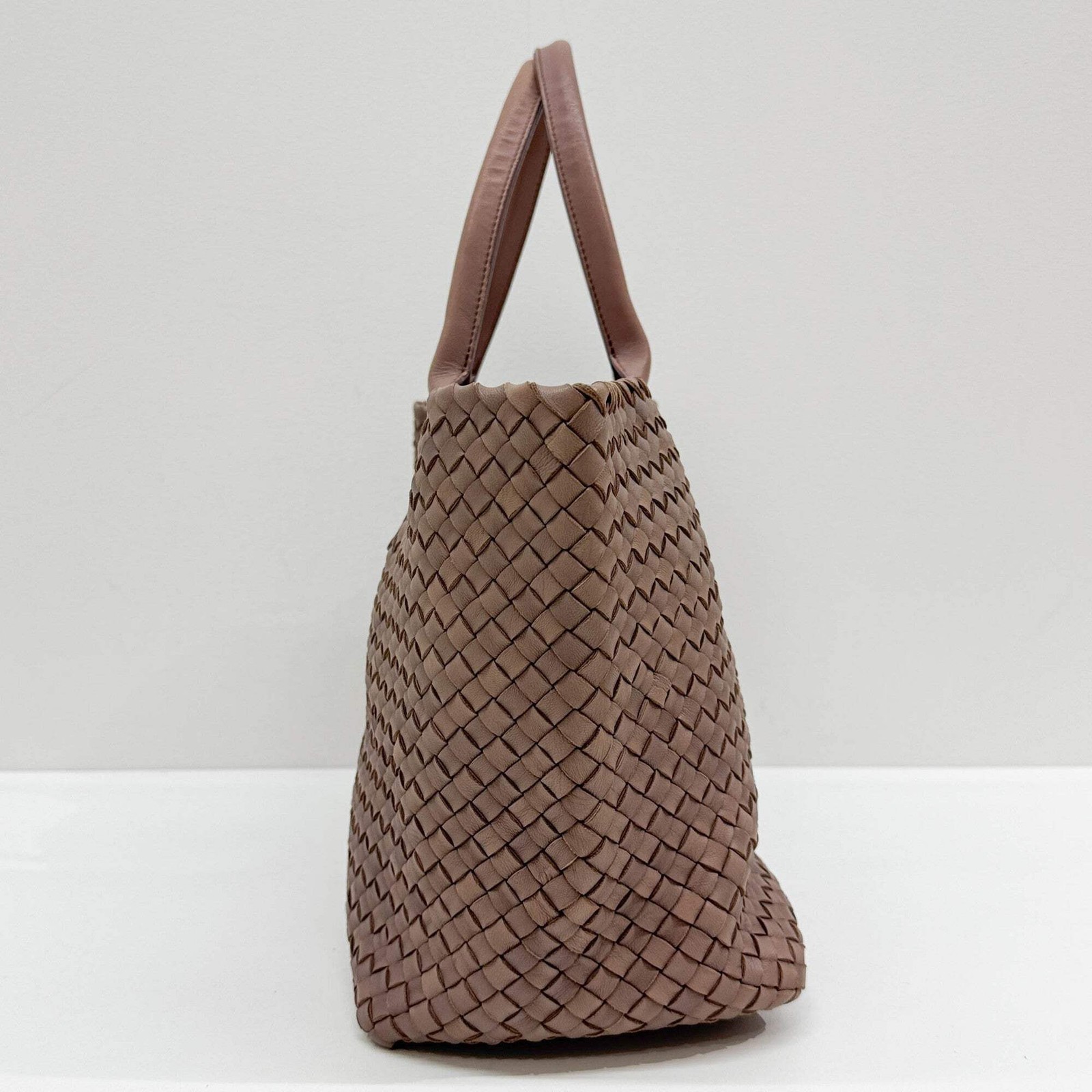 BOTTEGA VENETA Cabat Intrecciato Mauve Pink Tote Bag