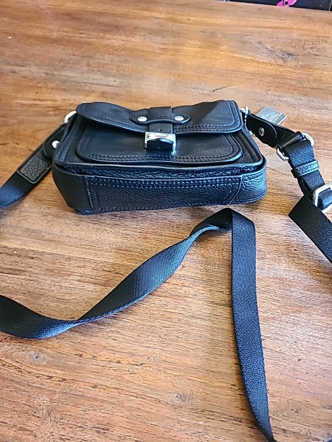 Classic Small Black Leather Crossbody Bag Lauren Ralph Lauren 1967 series