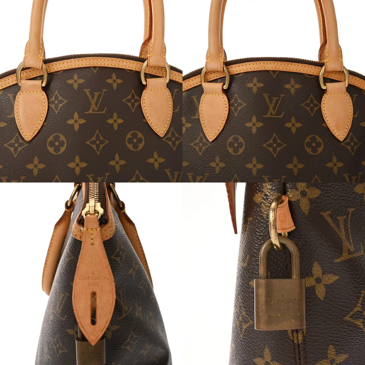 Louis Vuitton Monogram Lockit Vertical Brown M40103 Canvas Handbag r0_0725