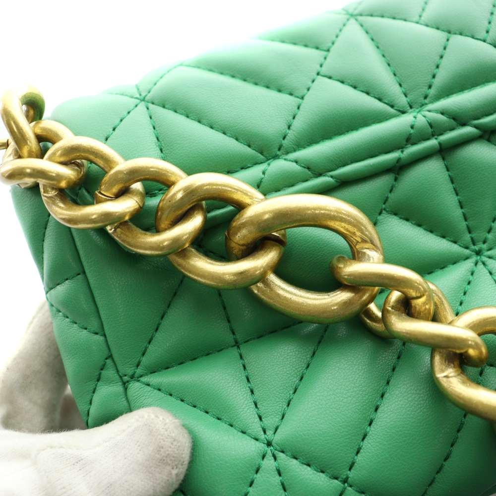 ZARA Green Polyester Shoulder Bag AB Condition 23×14.5cm 9×5.7in