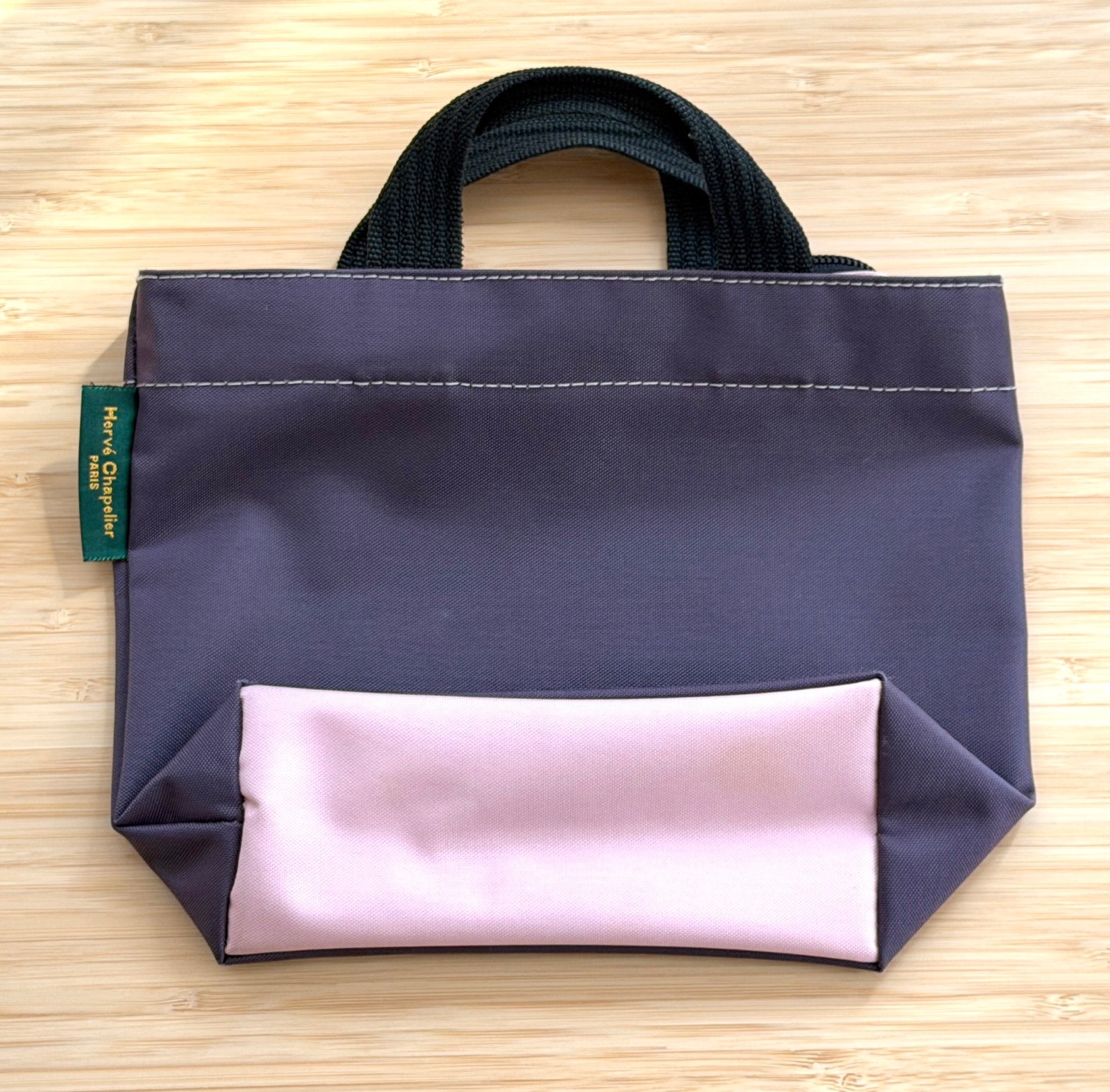 Herve Chapelier 351N Dark Purple Pink Bag Mini Tote Handbag Rectangular Base
